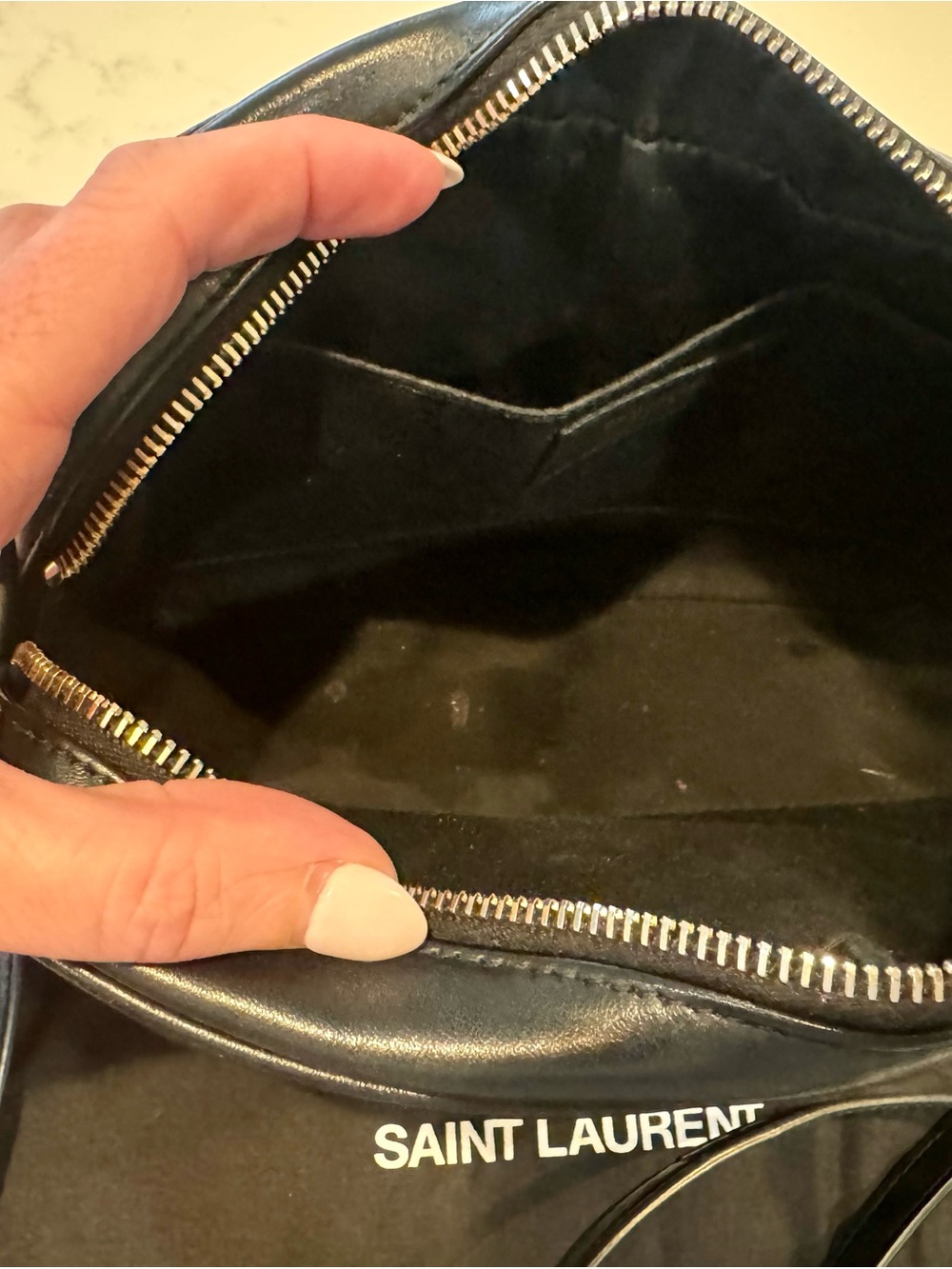 Saint Laurent Black Quilted Camera Crossbody with Gold YSL Logo and Tassel - Picture 4 of 13